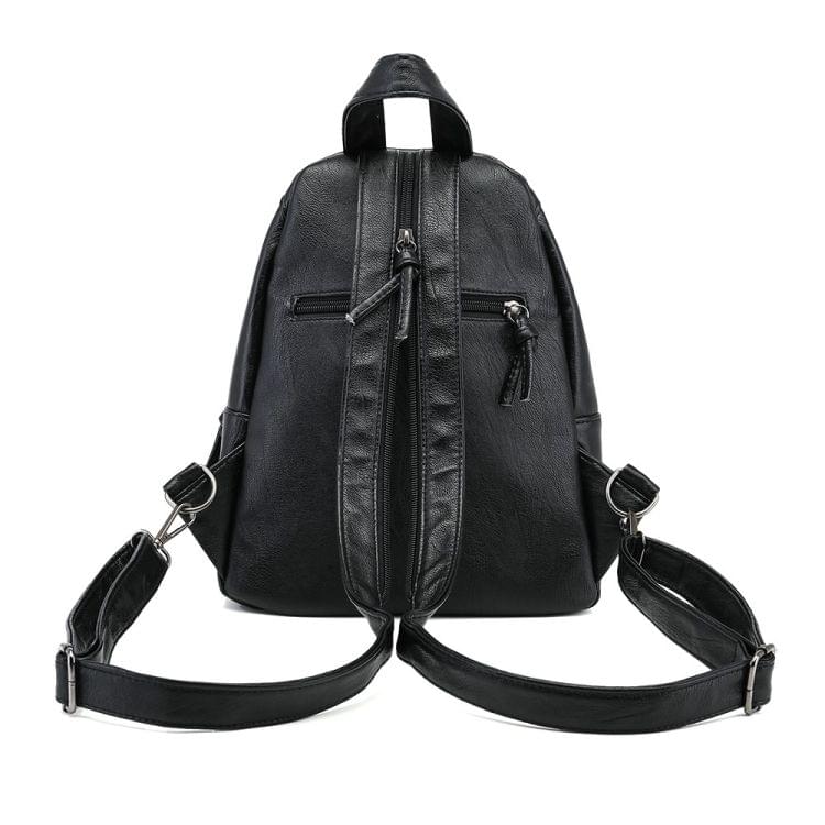 Multifunctional PU Backpack Women's Shoulder Bag (Red Pattern)