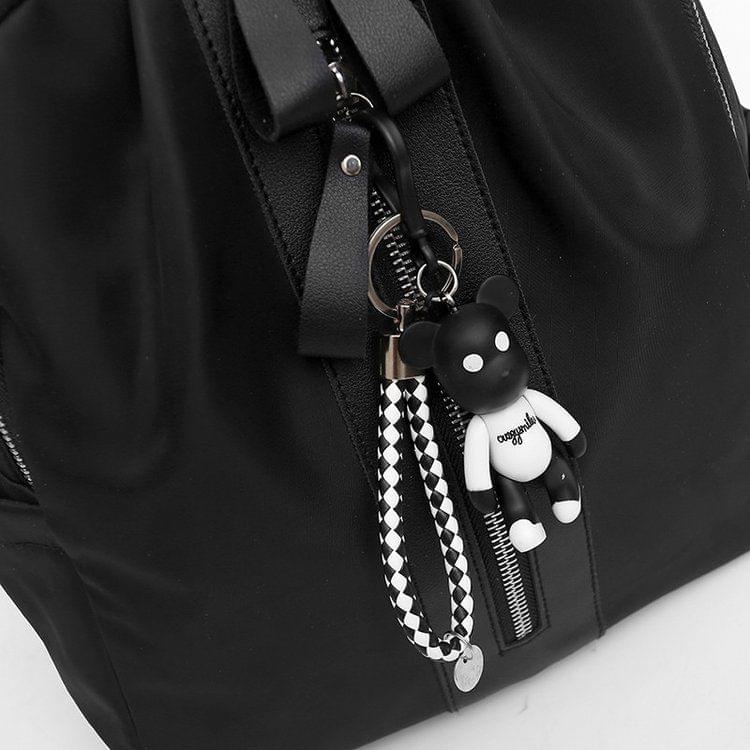 School Backpack Casual Handbag Shoulder Bag (Wine Red)