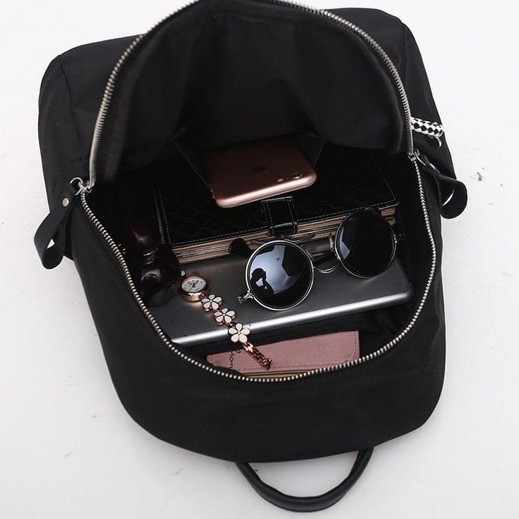 School Backpack Casual Handbag Shoulder Bag (Wine Red)
