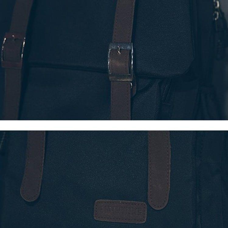 Vertical Retro Style Casual Double-shoulder Bag Messenger Bag (Black)