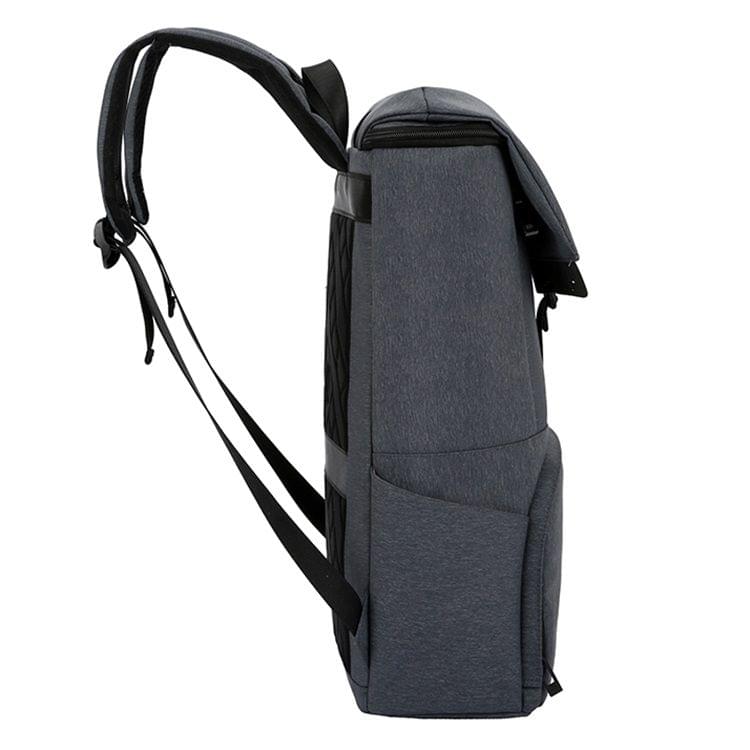 Business Computer Bag Single & Double Shoulders Bag Messenger Bag with USB Charging Hole (Gray)