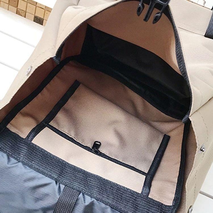 Fashion Multi-function Oxford Double Shoulders Bag Handbag Backpack School Bag (Green)