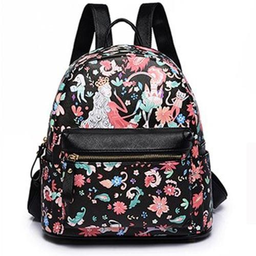 Leisure Fashion PU Leather Double Shoulders Bag (Black)