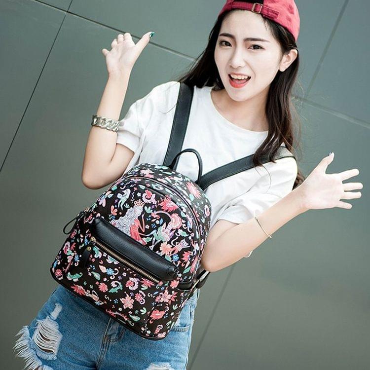 Leisure Fashion PU Leather Double Shoulders Bag (Black)
