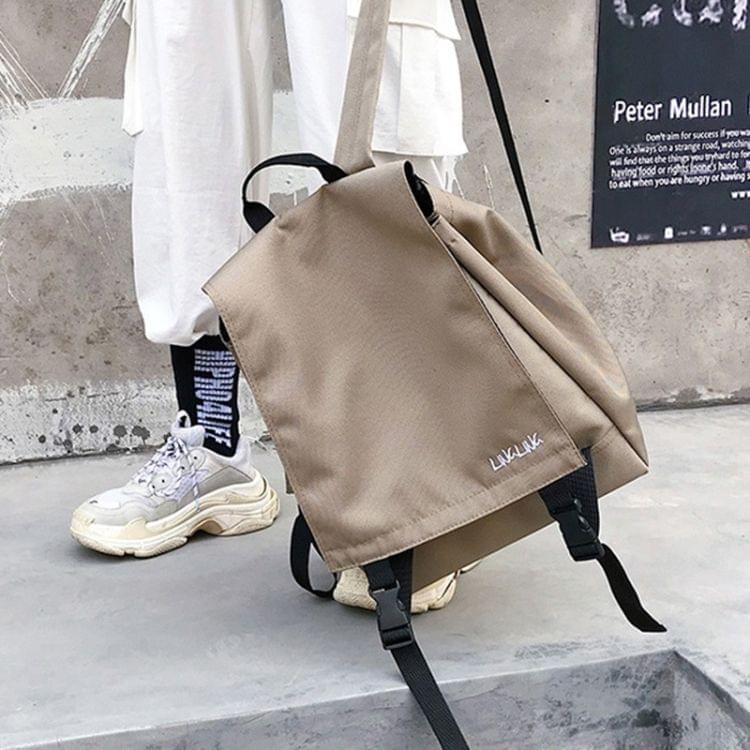 Fashion Multi-function Oxford Double Shoulders Bag Handbag Backpack School Bag (Grey)