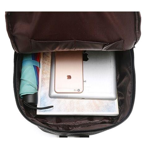 Waterproof Dustproof Fashion Leisure Men Backpack Travel Bag Shoulder Bag (Black)