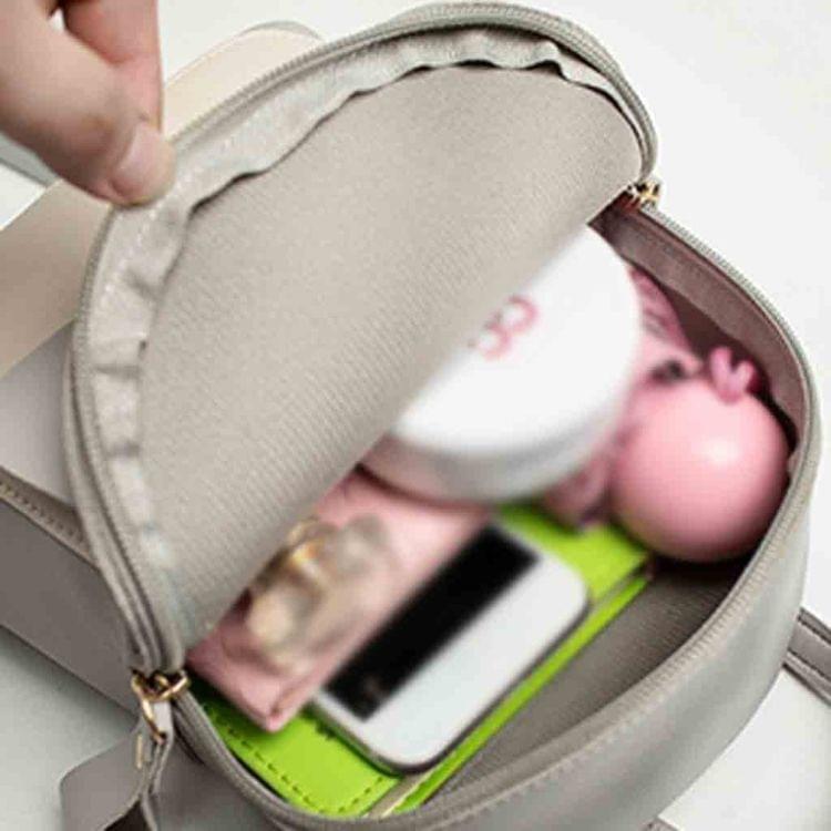 Mini Women Small Backpack Messenger Bag(Gray)