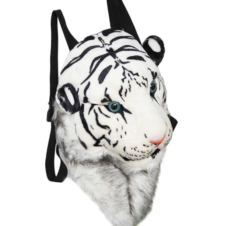 Backpack Plush Animal Head Double Student Shoulder Bag Zipper Bag Small Backpack Vintage Backpack School Bags(Panda Head)