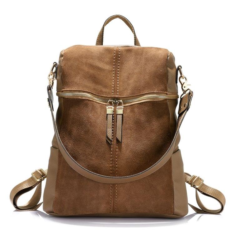 Vintage Women Backpack PU Leather School Backpacks(Black)
