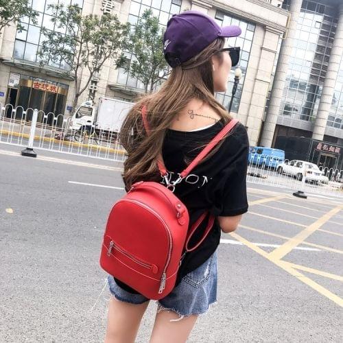 Litchi Texture PU Leather Casual Double-shoulder Bag Messenger Bag (Red)