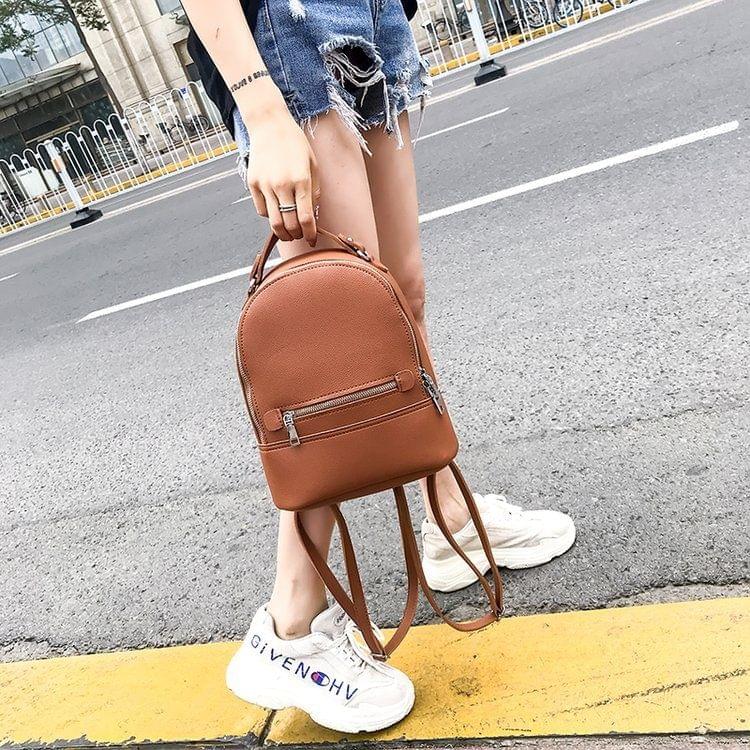 Litchi Texture PU Leather Casual Double-shoulder Bag Messenger Bag (Red)