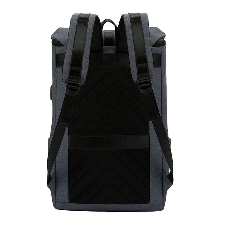 Business Computer Bag Single & Double Shoulders Bag Messenger Bag with USB Charging Hole (Black)