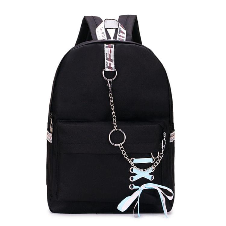 Campus College Wind Butterfly-knot Ribbon Bag Backpack(Red)
