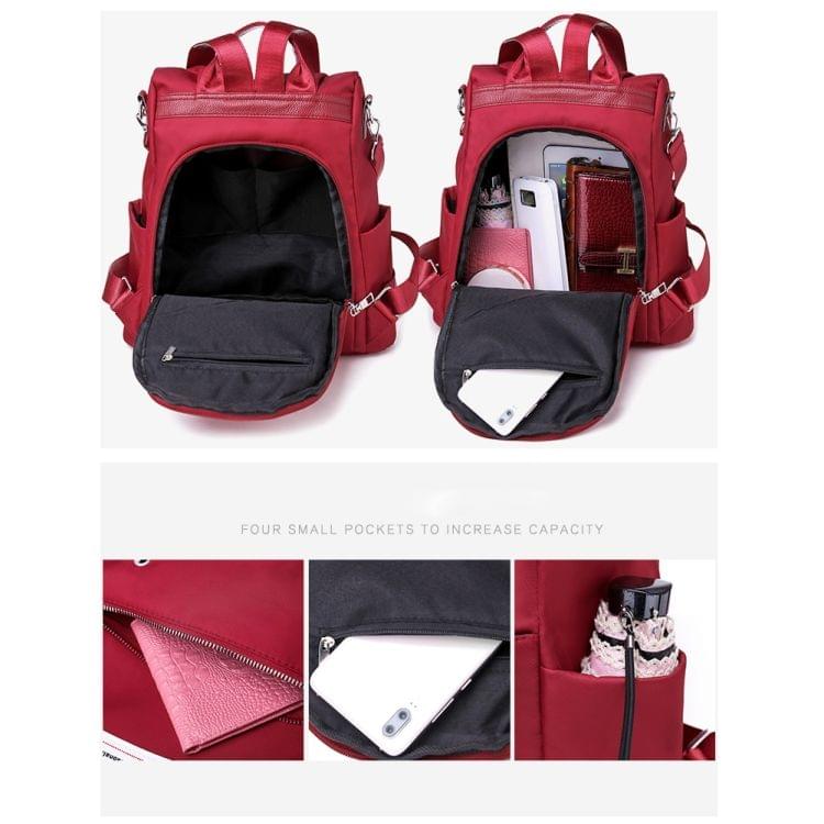 Fashion Cute Ribbon Bow Solid Color Lady Backpack Shoulder Bag Anti-theft Travel Bag (Black)