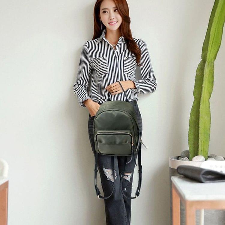 Leisure Fashion Waterproof Oxford Cloth Double Shoulders Bag (Army Green)