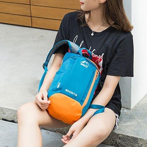 Fashion Outdoor Sports Waterproof Backpack Men and Women Double Shoulder Bag (Blue)