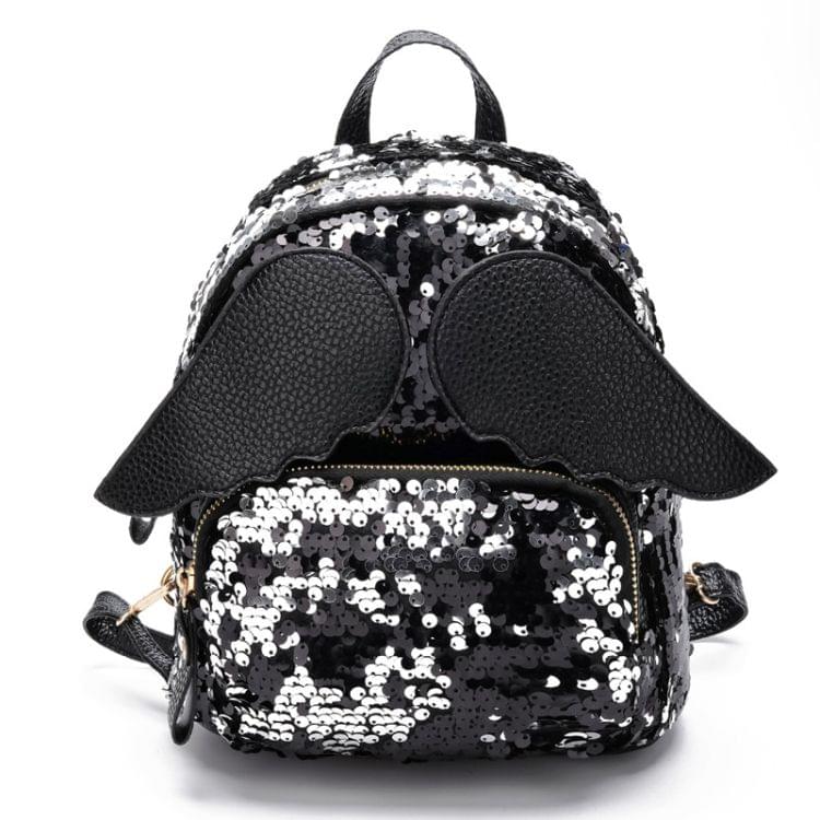 Brilliant Sequins Shoulder Bag Angel Wing Shape Bag(Red)