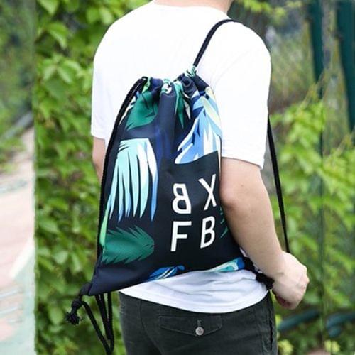 Printing Plant Drawstring Double Shoulders Sports Backpack Bag (Pattern 4)