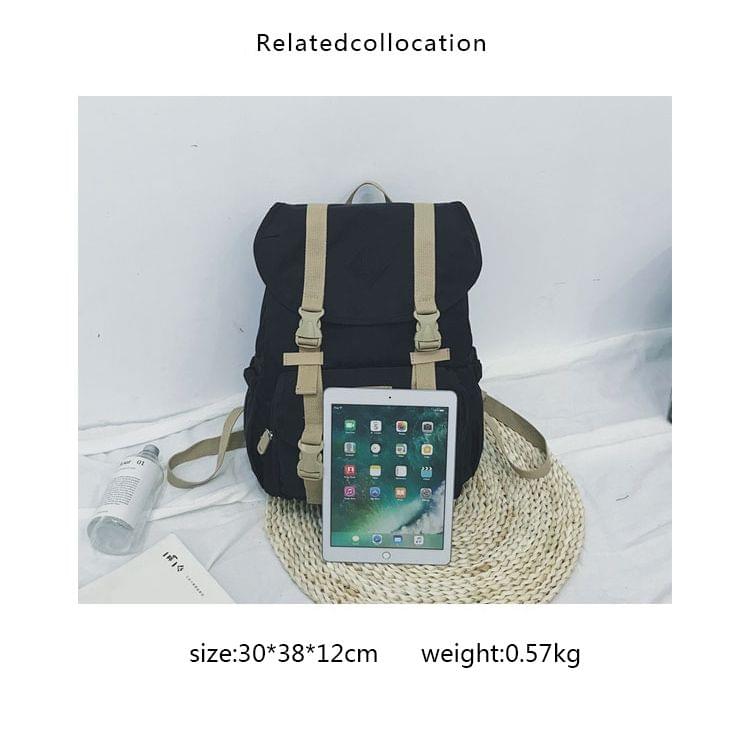 Splicing Large-capacity Backpack College Waterproof Couple Shoulder Bag (Blue)