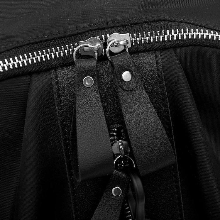School Backpack Casual Handbag Shoulder Bag (Black)