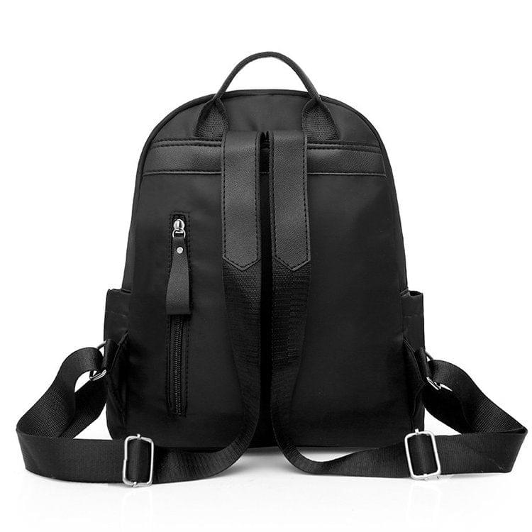 School Backpack Casual Handbag Shoulder Bag (Black)