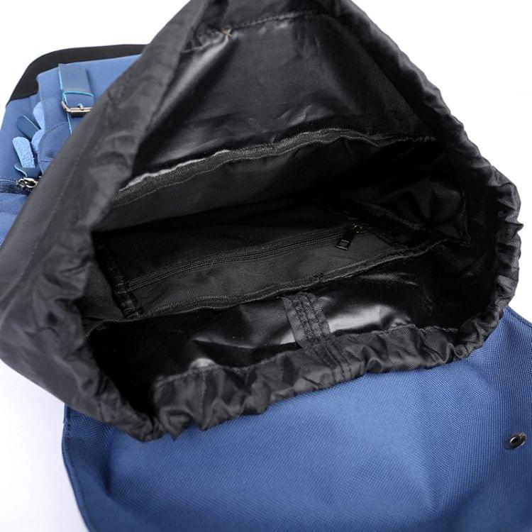 High Capacity Leisure Fashion Double Shoulders Bag Backpack(Blue)