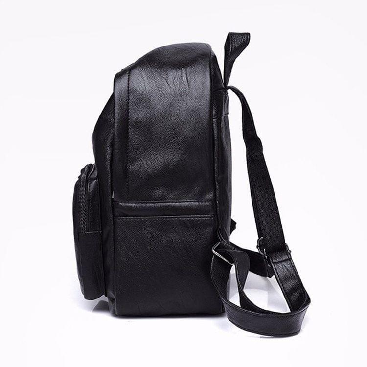 Fashion Butterfly Pattern PU Leather School Backpack Casual Handbag Shoulder Bag(Pink)