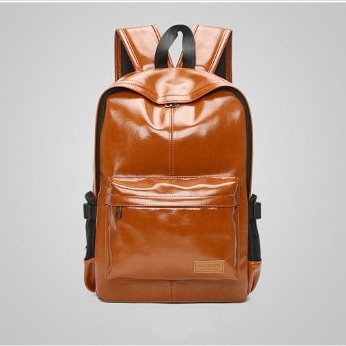 Waterproof Dustproof Fashion Leisure Men Backpack Travel Bag Shoulder Bag (Yellow)