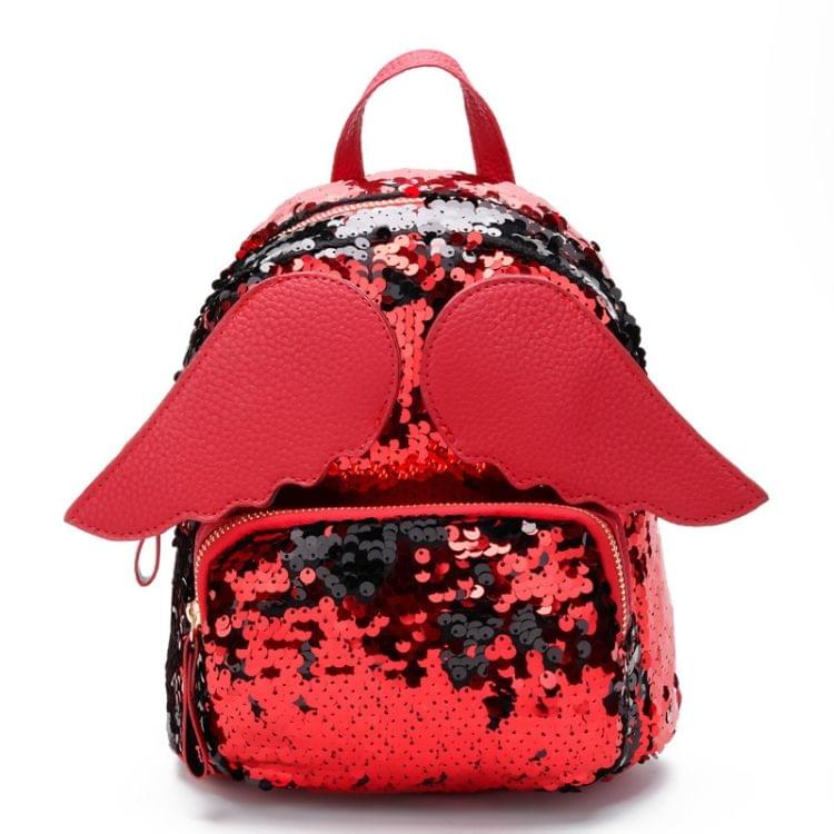 Brilliant Sequins Shoulder Bag Angel Wing Shape Bag(Purple)