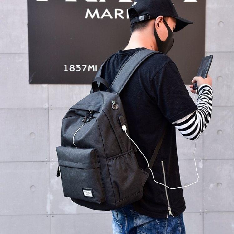 Fashion Retro Multi-purpose Backpack Simple Shoulder Bag Hand Bag (Black)