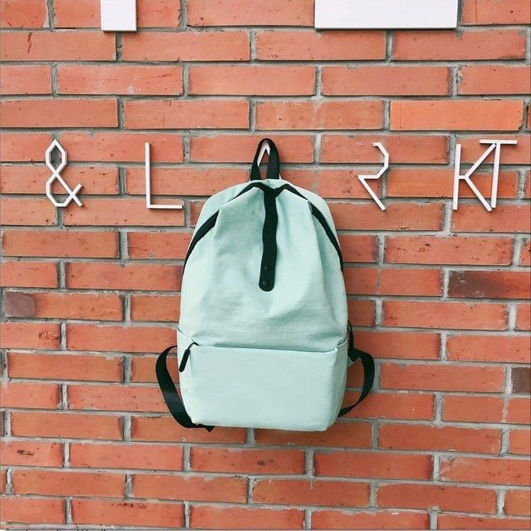 Double Shoulders School Bag Travel Backpack Bag (Green)