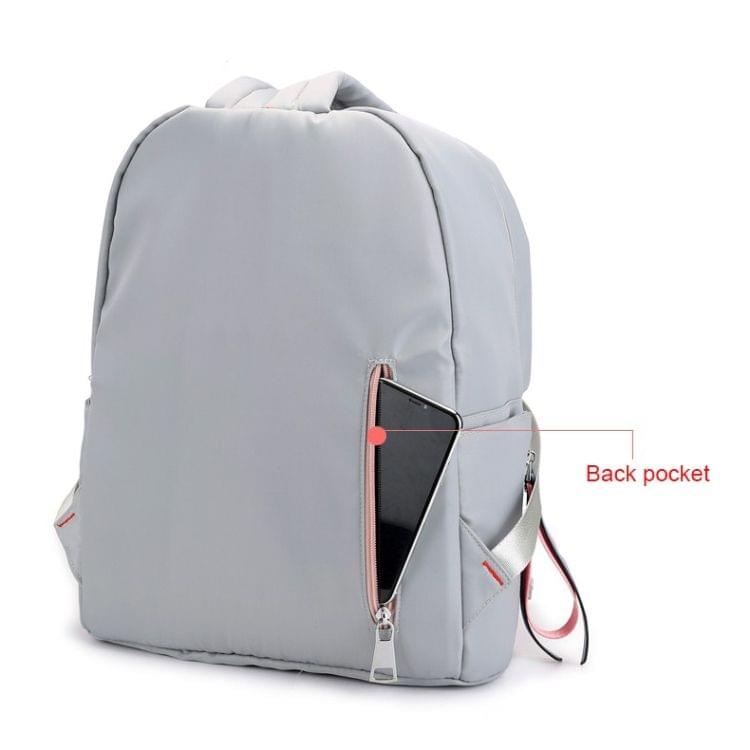 Solid Color  Double Zipper Design Casual Backpack Bag Girl Handbag (Black)
