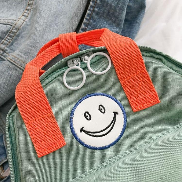 Fresh Smile Double Shoulders Bag Double Zippers Backpack Bag (Light Green)