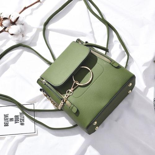 PU Leather Women Backapck Mini Women Shoulder Bags(Green )
