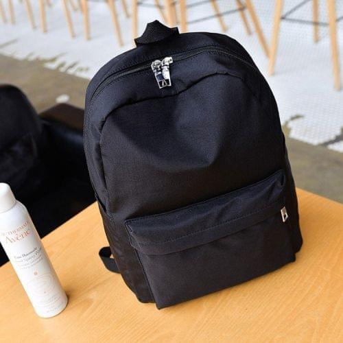 Multi-function Leisure Fashion Nylon Double Shoulders Bag Backpack (Black)
