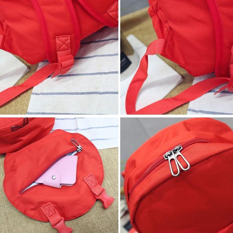 Waterproof Cap Oxford Cloth Double Shoulders School Bag Travel Backpack Bag(Pink)