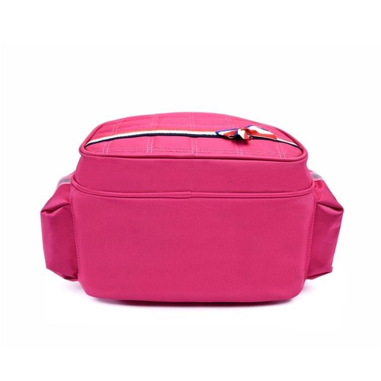 Lovely Double Shoulders School Bag Backpack Bag with Pen Bag (Blue Pink)