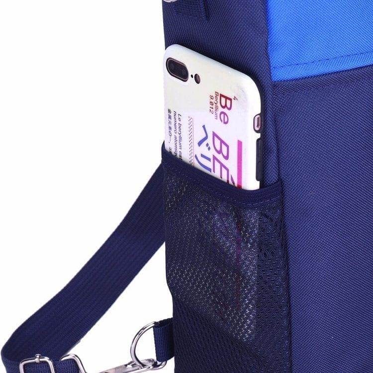 British Style Students Double Shoulders School Backpack Bag Single Shoulder Crossbody Bag (Pink)