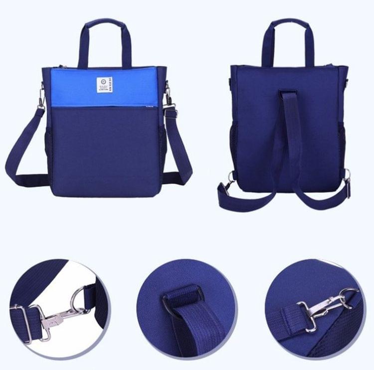 British Style Students Double Shoulders School Backpack Bag Single Shoulder Crossbody Bag (Pink)