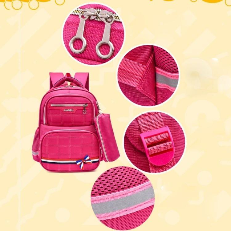 Lovely Double Shoulders School Bag Backpack Bag with Pen Bag (Black)