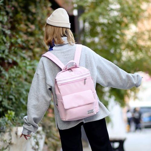 Casual Polyester Double-shoulder Bag School Bag(Pink)
