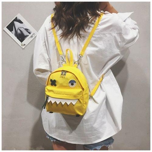 Wacky Cartoon Double Shoulders School Bag Travel Backpack Bag (Yellow)