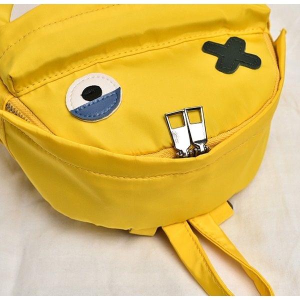 Wacky Cartoon Double Shoulders School Bag Travel Backpack Bag (Yellow)