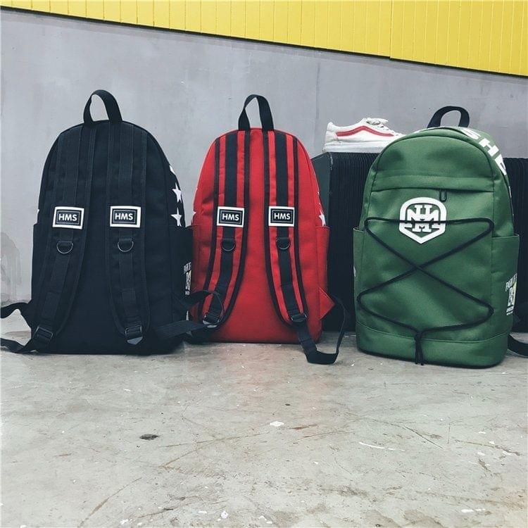 Leisure Sport Double Shoulders School Bag Travel Backpack Bag (Green)