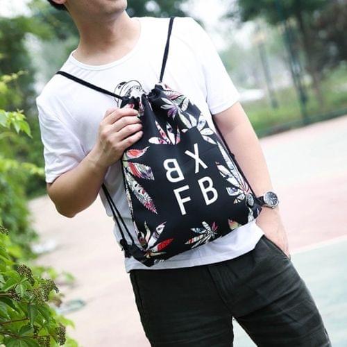 Printing Plant Drawstring Double Shoulders Sports Backpack Bag (Pattern 1)