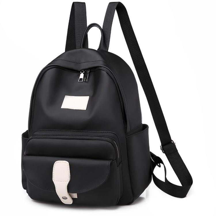Fashion Oxford Double Shoulders Bag Ladies Backpack Handbag (Black)