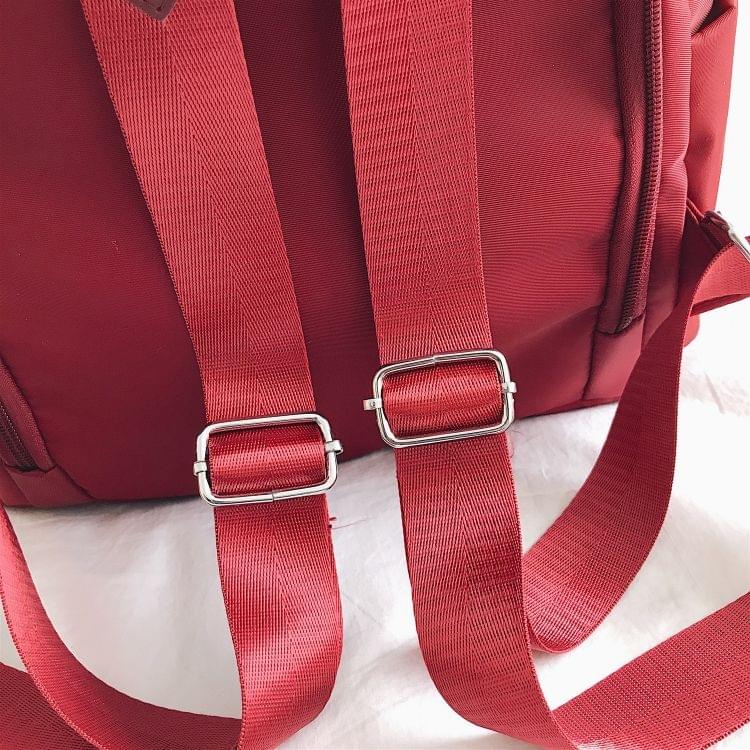 Multi-function Nylon Double Shoulders Bag Ladies Handbag Messenger Bag (Red)