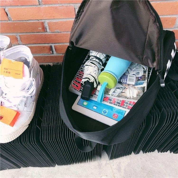Square Pattern Double Shoulders School Bag Travel Backpack Bag