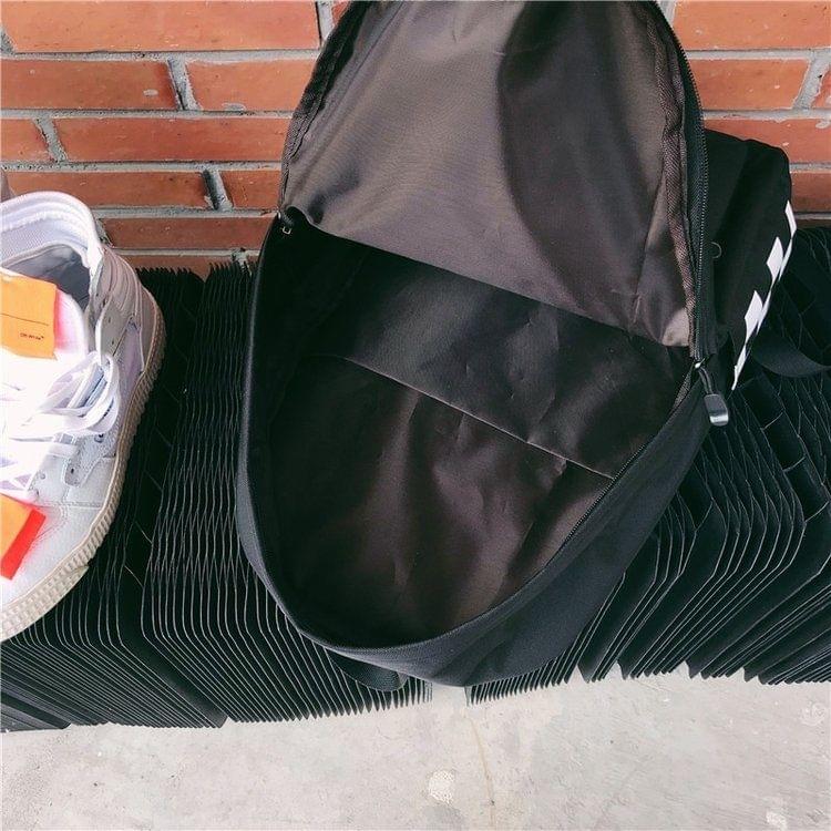 Square Pattern Double Shoulders School Bag Travel Backpack Bag