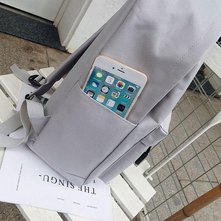 Leisure Fashion Nylon Double Shoulders Bag (Black)